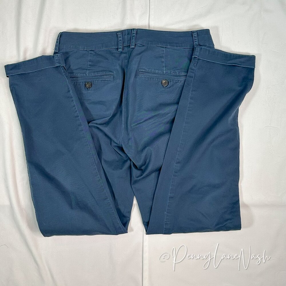 Vince Cuffed Boyfriend Chino Pants Size 2 Blue - Picture 10 of 11